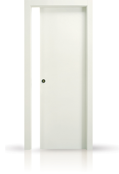 VIEMME PORTE -  Porta NATURA scorrevole in laminato con mostre in multistrato listellare - col. BIANCO OPACO - l x h x sp 800X2100X44 - mano DX - SX - note NATURA 600SC